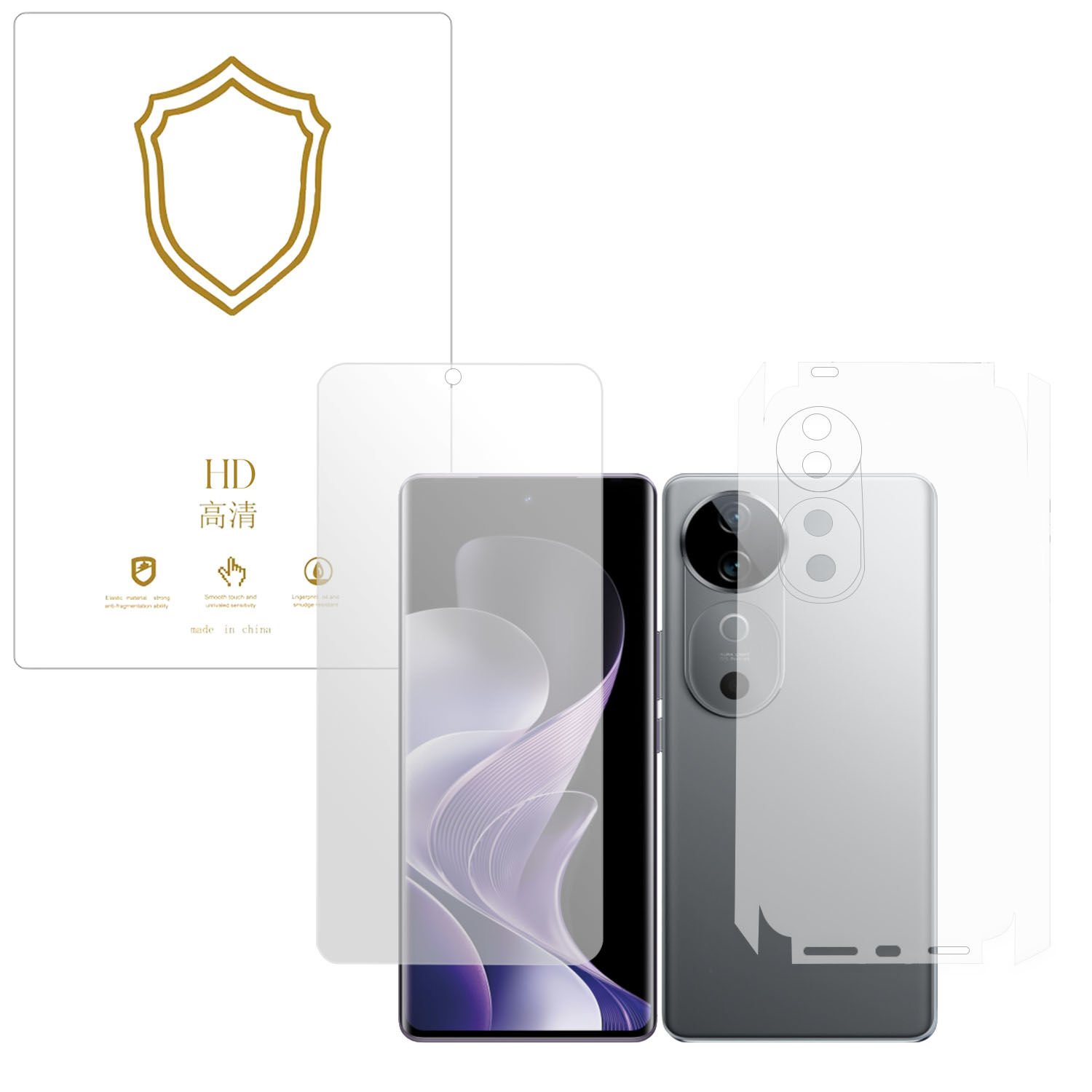 Microcase Vivo V40 ile Uyumlu Full Tpu Ön Arka ve Yan 360 Nano Koruma- EKM116
