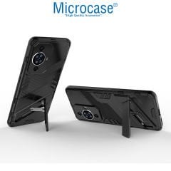 Microcase Huawei Nova 11 Matrix Serisi Armor Standlı Perfect Koruma Kılıf - Siyah AL3416