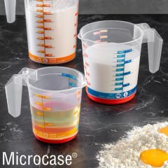 Microcase 500ml Saplı Plastik Dereceli Renkli Ölçü Kabı - AL4692