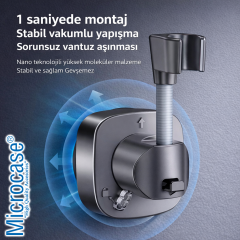 Microcase Vakumla Yapışan Duş Başlığı Tutucu Duş Askısı AL5445