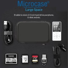 Microcase Harddisk Usb bellek Hafıza Kartı vb Taşıma Çantası 2.5 inch - Siyah AL2783
