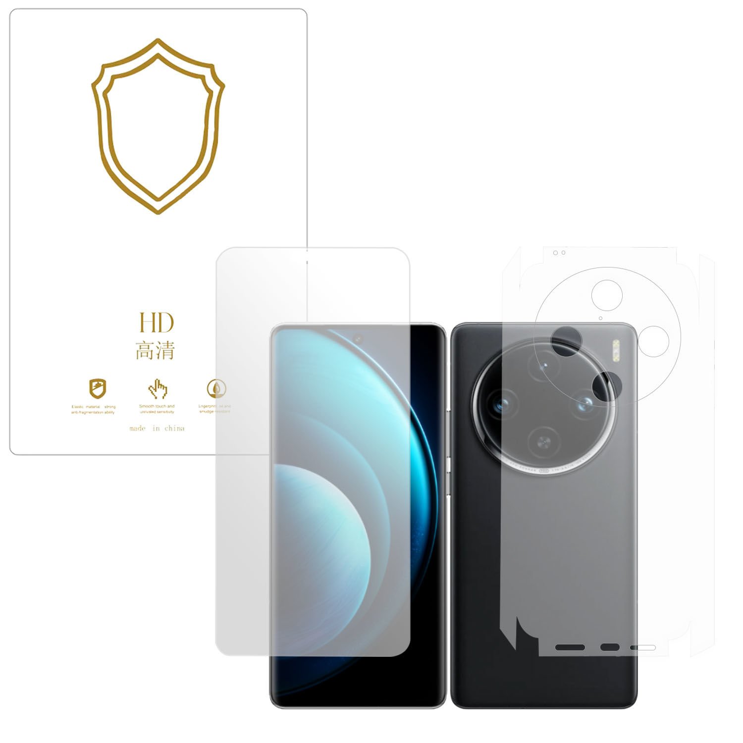 Microcase Vivo X100 Pro ile Uyumlu Full Tpu Ön Arka ve Yan 360 Nano Koruma- EKM116