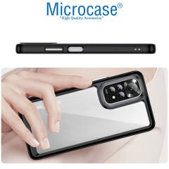 Microcase Xiaomi Redmi Note 11S Global 2022 Shield Serisi Darbeye Dayanıklı Köşe Korumalı Yarı Esnek Plastik TPU Kılıf - Siyah
