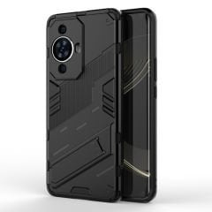 Microcase Huawei Nova 11 pro Matrix Serisi Armor Standlı Perfect Koruma Kılıf - Siyah AL3416