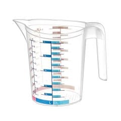 Microcase 1000 ml Saplı Plastik Dereceli Renkli Ölçü Kabı - AL4693