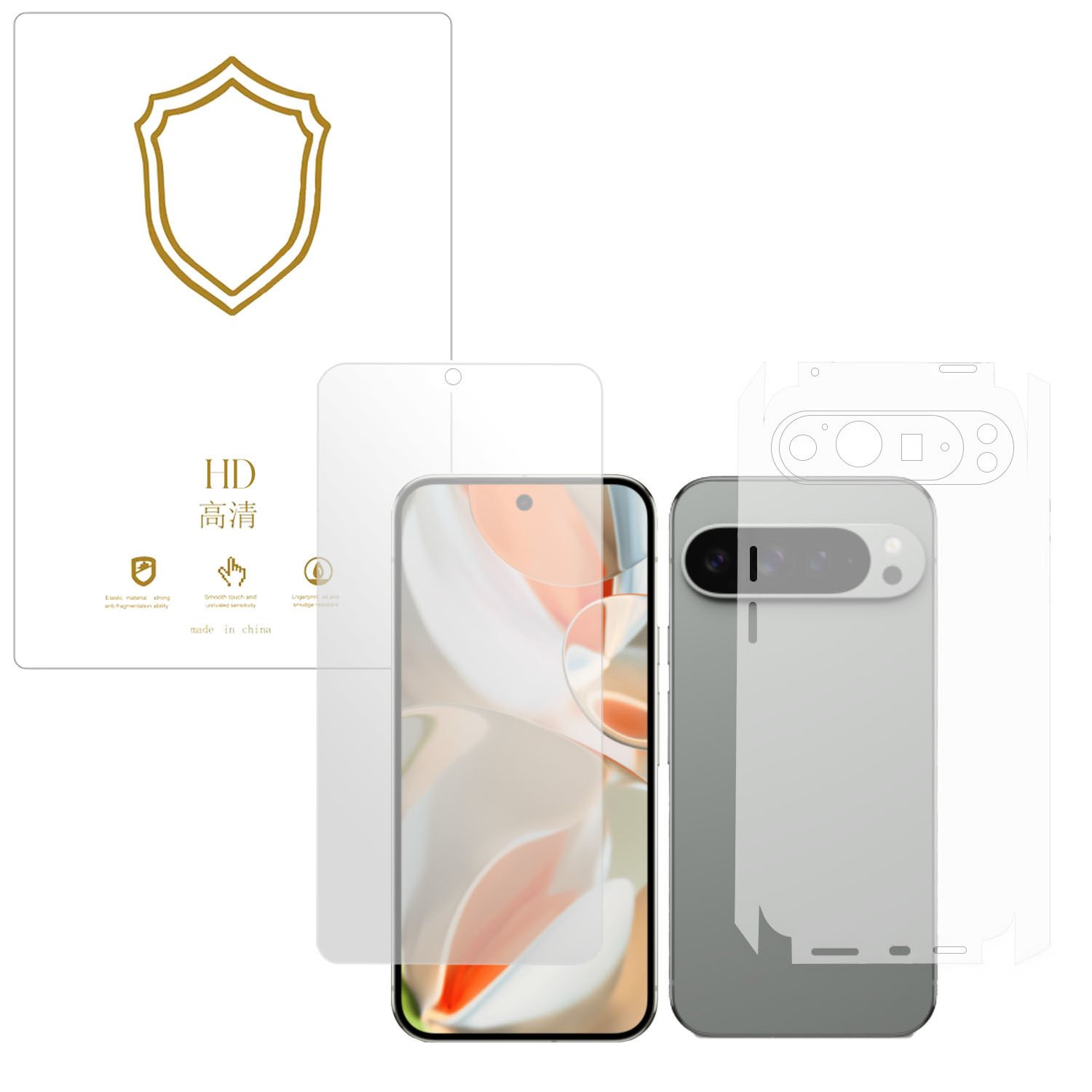 Microcase Google Pixel 9 Pro XL ile Uyumlu Full Tpu Ön Arka ve Yan 360 Nano Koruma- EKM116