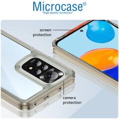 Microcase Xiaomi Redmi Note 11S Global 2022 Shield Serisi Darbeye Dayanıklı Köşe Korumalı Yarı Esnek Plastik TPU Kılıf - Füme