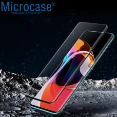 Microcase Xiaomi Mi 10 3D Curved Tam Kaplayan Tempered Glass Cam Koruma - Siyah