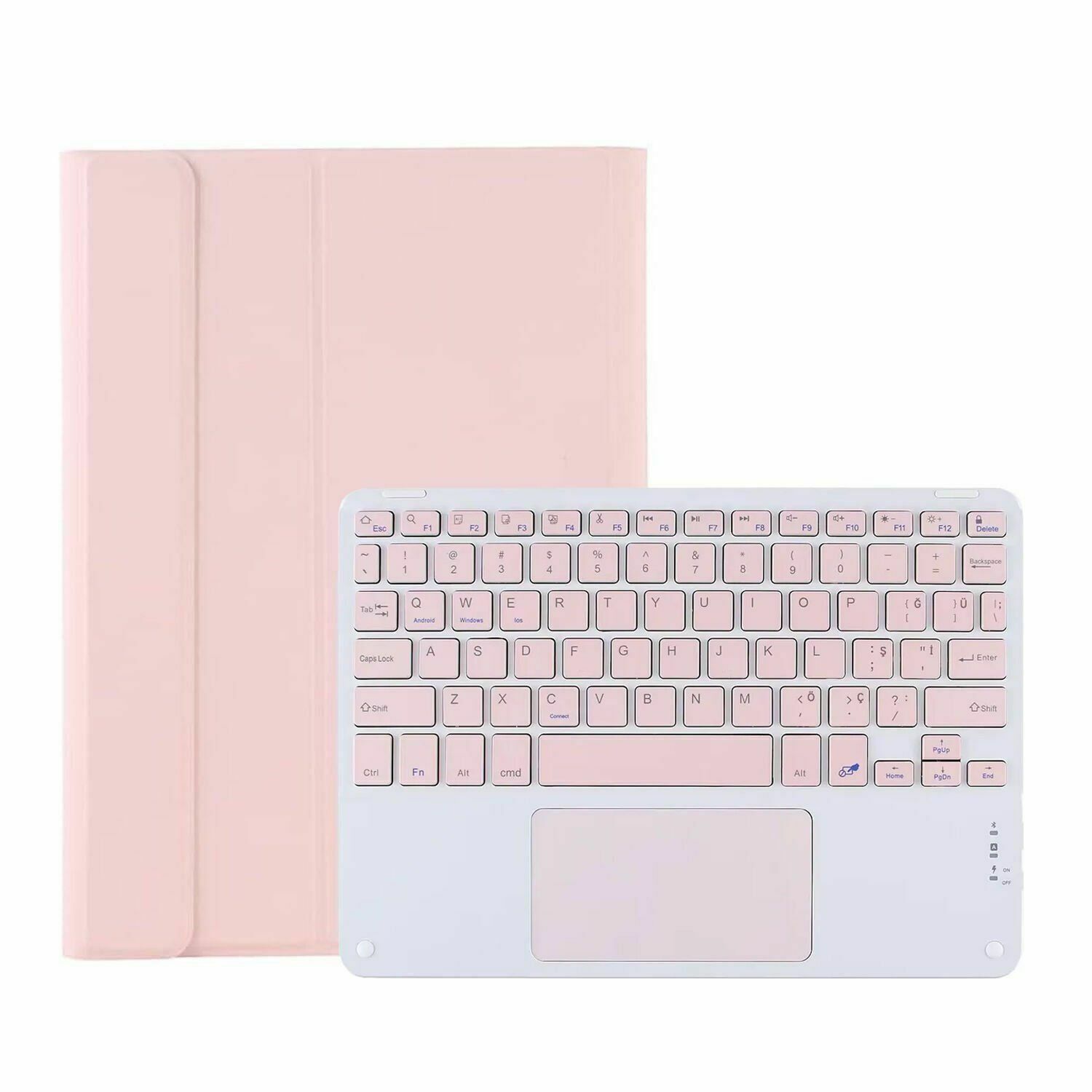 Microcase Huawei Matepad SE 11 2024 Tablet için Bluetooth Touchpad Klavye + Standlı Kılıf - BKK5