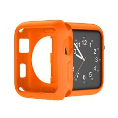 Microcase Apple Watch 7 41 mm Önü Açık Mat Silikon Kılıf - Turuncu