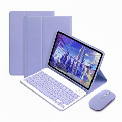 Microcase Samsung Galaxy Tab A7 SM-T500 10.4 inch Tablet için Bluetooth Klavye ve Mouse + Kılıf BKK6
