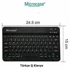 Microcase Huawei Matepad 11.5 PaperMatte Edition   Tablet  Kot Desenli Tablet Çanta+Türkçe Bluetooth Klavye+Mouse+Tablet Standı-AL8129
