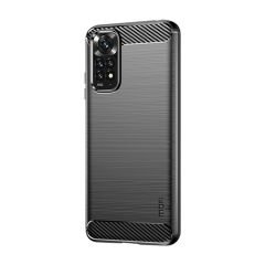 Microcase Xiaomi Redmi Note 11S - Redmi Note 11 Brushed Carbon Fiber Silikon Kılıf - Siyah AL3332