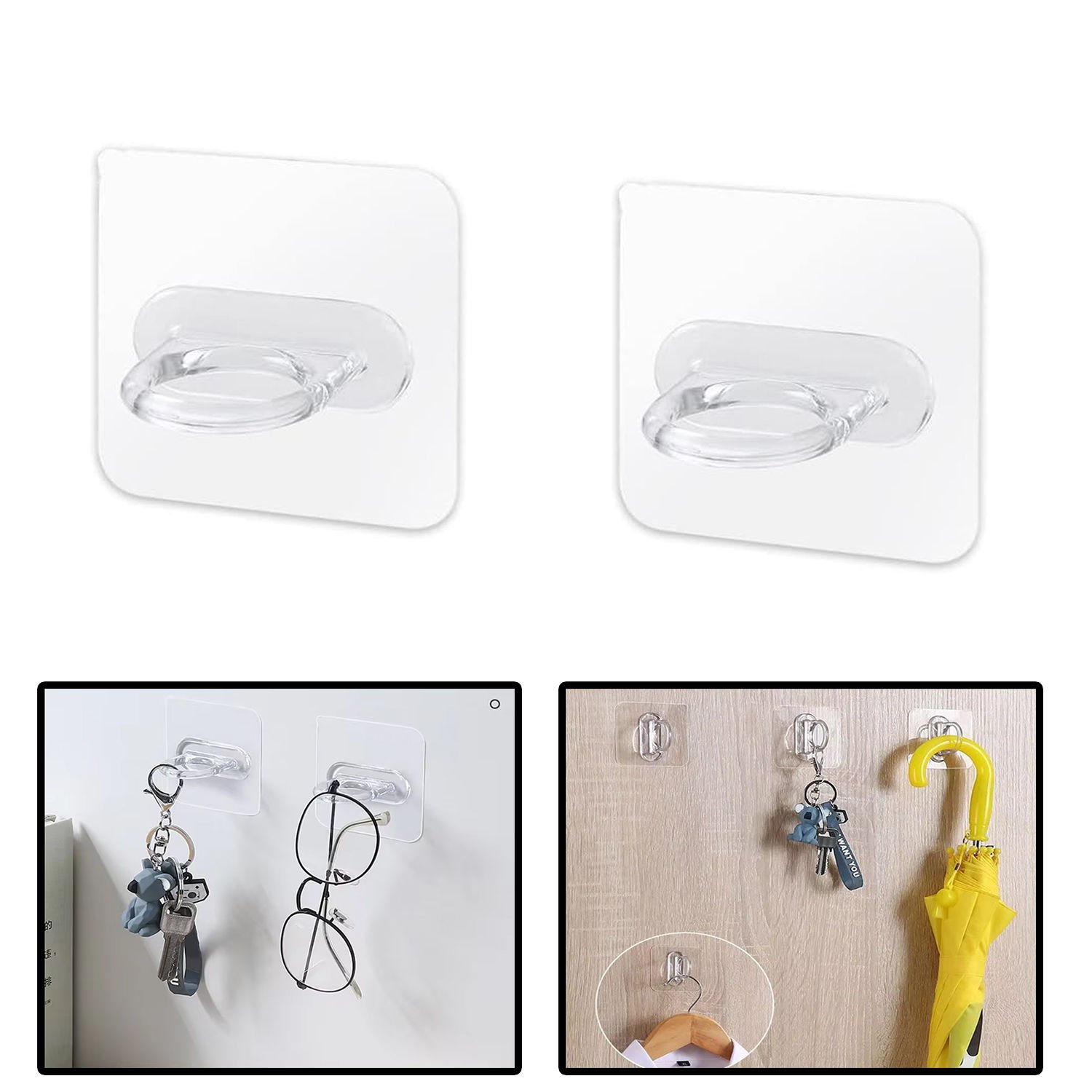 Microcase Yapışkanlı  Yüzük Stili Eşya Tutucu Banyo ,Mutfak vb. Ürün Askılığı -AL4759 2 Adet