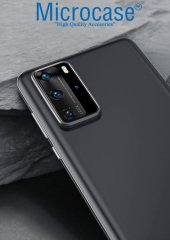 Microcase Huawei P40 Pro Kamera Lens Koruma Halkası - Açık Tasarım Siyah