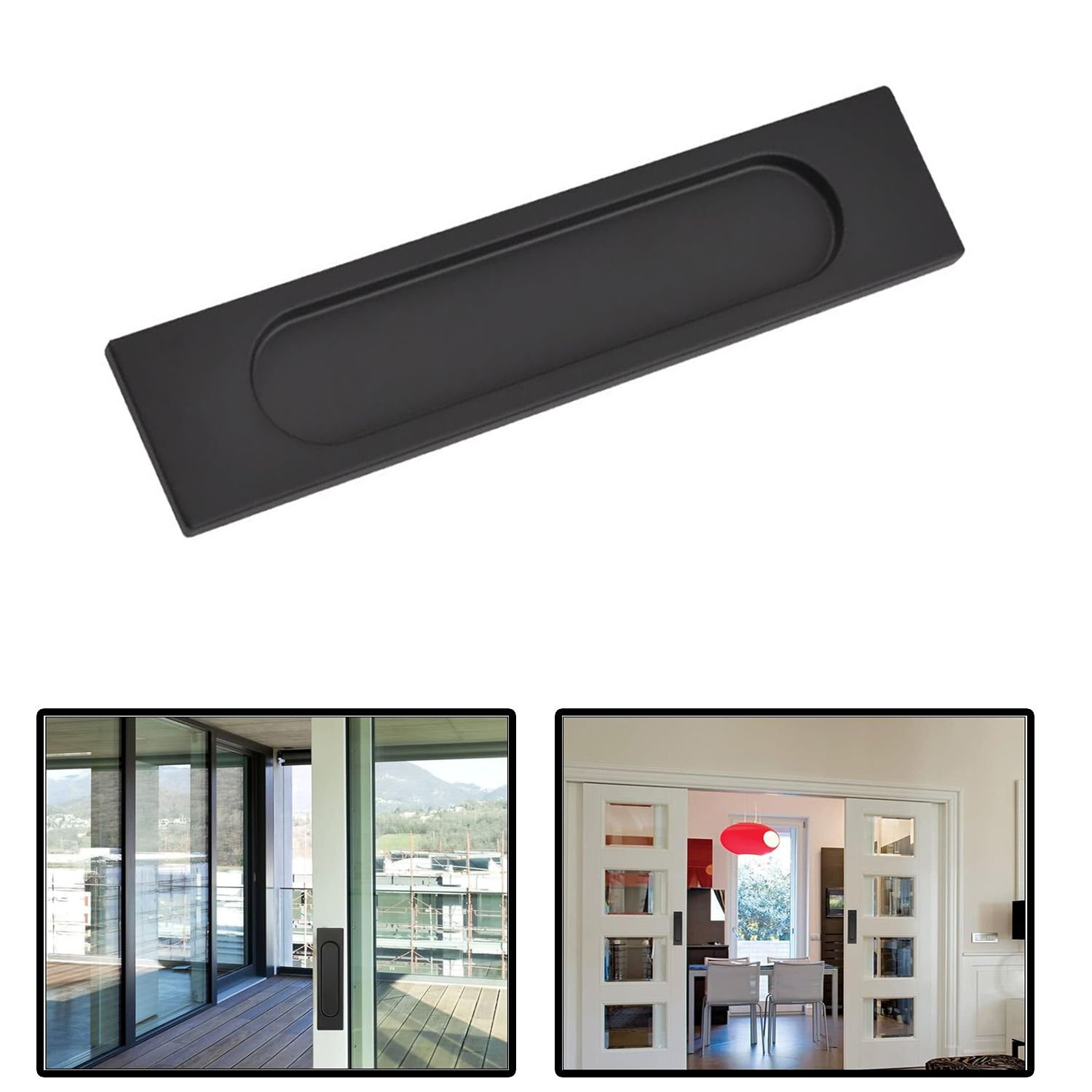 Microcase Metal Sürgülü Kapı Çekmece Pencere  Sineklik  vb. için  Yapışkanlı  Kol Tutacağı -AL4758