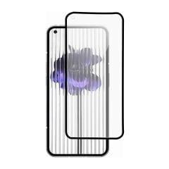 Microcase Nothing Phone 1 Tam Kaplayan Çerçeveli Tempered Ekran Koruyucu - Siyah AL3276