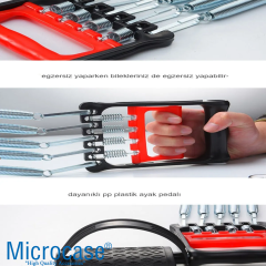 Microcase Çok Fonksiyonlu Çelik Yaylı El Ayak Göğüs 5 Çelik Yaylı Spor Aleti - AL5189