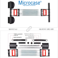 Microcase Çok Fonksiyonlu Çelik Yaylı El Ayak Göğüs 5 Çelik Yaylı Spor Aleti - AL5189