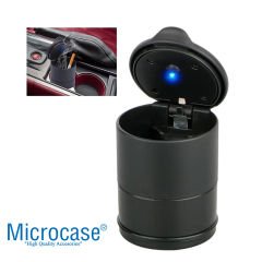 Microcase Oto Araç İçi Led Işıklı Kapaklı Küllük - AL4879