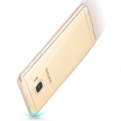 Samsung Galaxy C7 0,2 mm Ultra İnce Silikon Kılıf + Tempered Glas