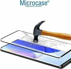 Microcase Huawei Nova Y91 Tam Kaplayan Çerçeveli Tempered Ekran Koruyucu - Siyah AL3276