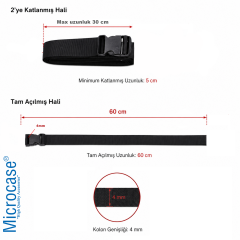 Microcase Çok Amaçlı Uzunluk Ayarlanabilir Otobüs Oto Araç Yaşlı Çocuk VB için El Tutacağı Destek 2 Adet AL5606