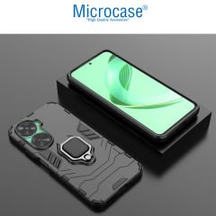 Microcase Huawei Nova 12 SE / Huawei Nova 11 SE 4G Batman Serisi Yüzük Standlı Armor Kılıf - Siyah AL3349