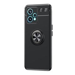 Microcase Oneplus Nord CE 2 Lite 5G Focus Serisi Yüzük Standlı Silikon Kılıf - Siyah