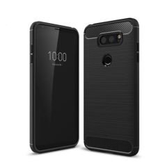 LG V30 - V30 Plus - Brushed Carbon Fiber Silikon Kılıf