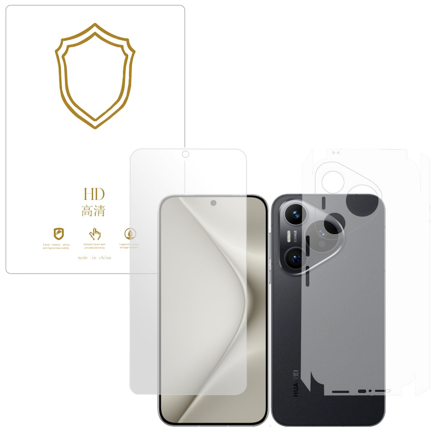 Microcase Huawei Pura 70 Pro  ile Uyumlu Full Tpu Ön Arka ve Yan 360 Nano Koruma- EKM116