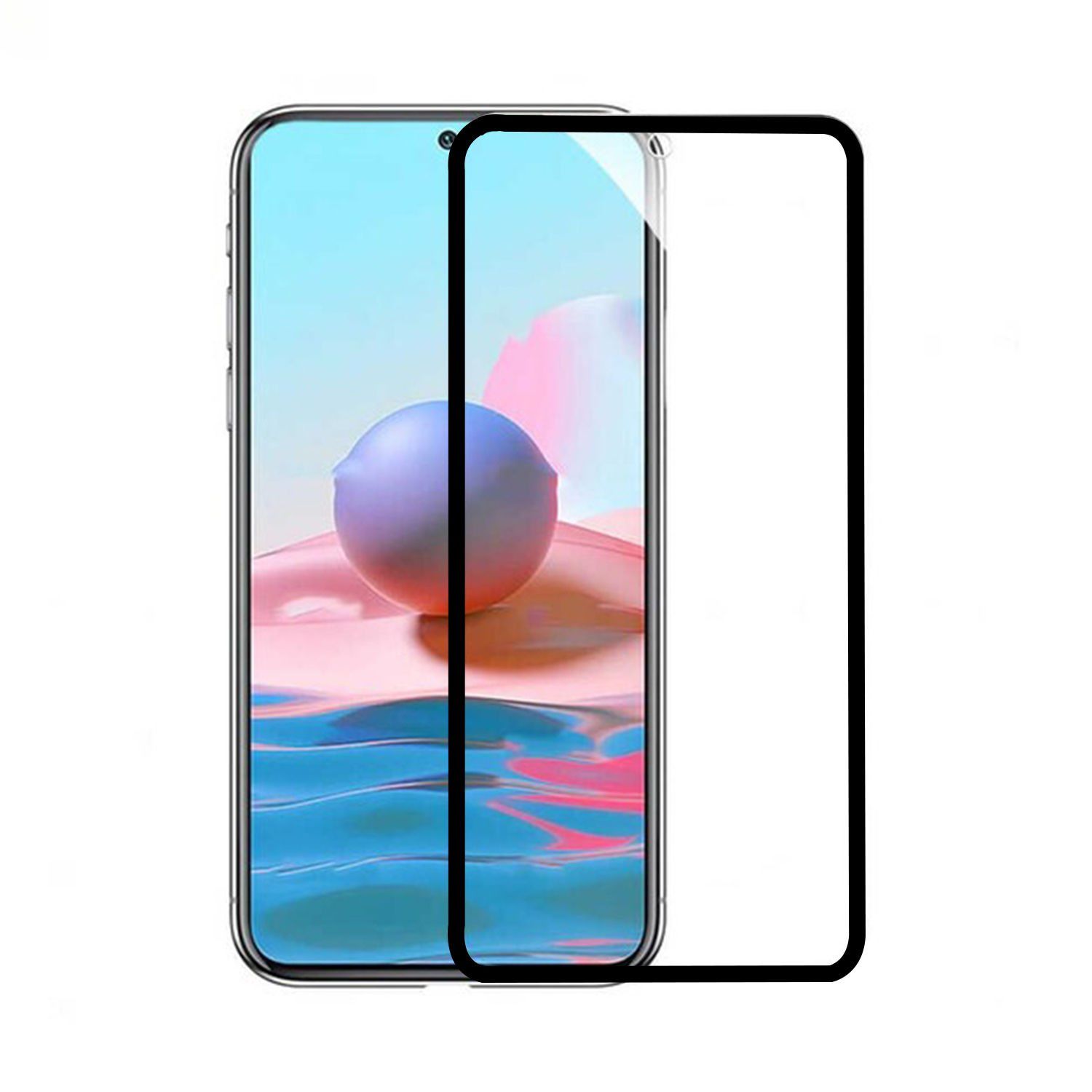 Microcase Xiaomi Redmi Note 12R 6.79 inch Tam Kaplayan Çerçeveli Tempered Ekran Koruyucu - Siyah AL3276