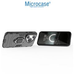 Microcase Huawei Pura 70 Pro / Huawei Pura 70 Pro Plus Batman Serisi Yüzük Standlı Armor Kılıf - Siyah AL3349