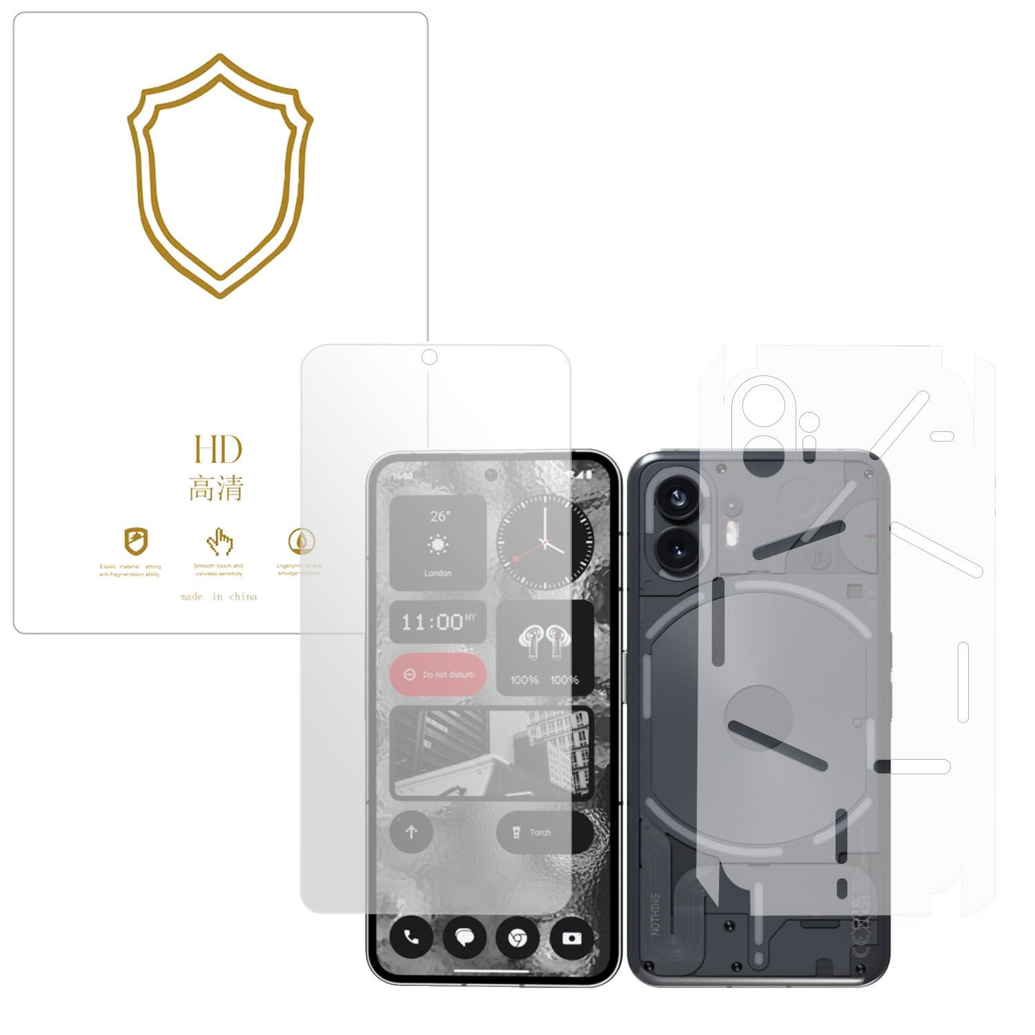 Microcase Nothing Phone 2  ile Uyumlu Full Tpu Ön Arka ve Yan 360 Nano Koruma- EKM116