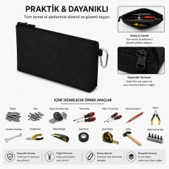 Microcase Çok Amaçlı Mini Hırdavat Çantası Vida Pense Bant Kontrol Kalemi Tornavida VB için Çanta 20X12X3 CM 2 AD AL5635