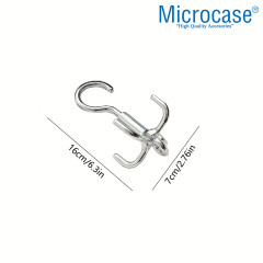 Microcase Çok Amaçlı Döner Başlıklı Metal Elbise Kravat Eşarp Askılığı 3 ADET AL5448