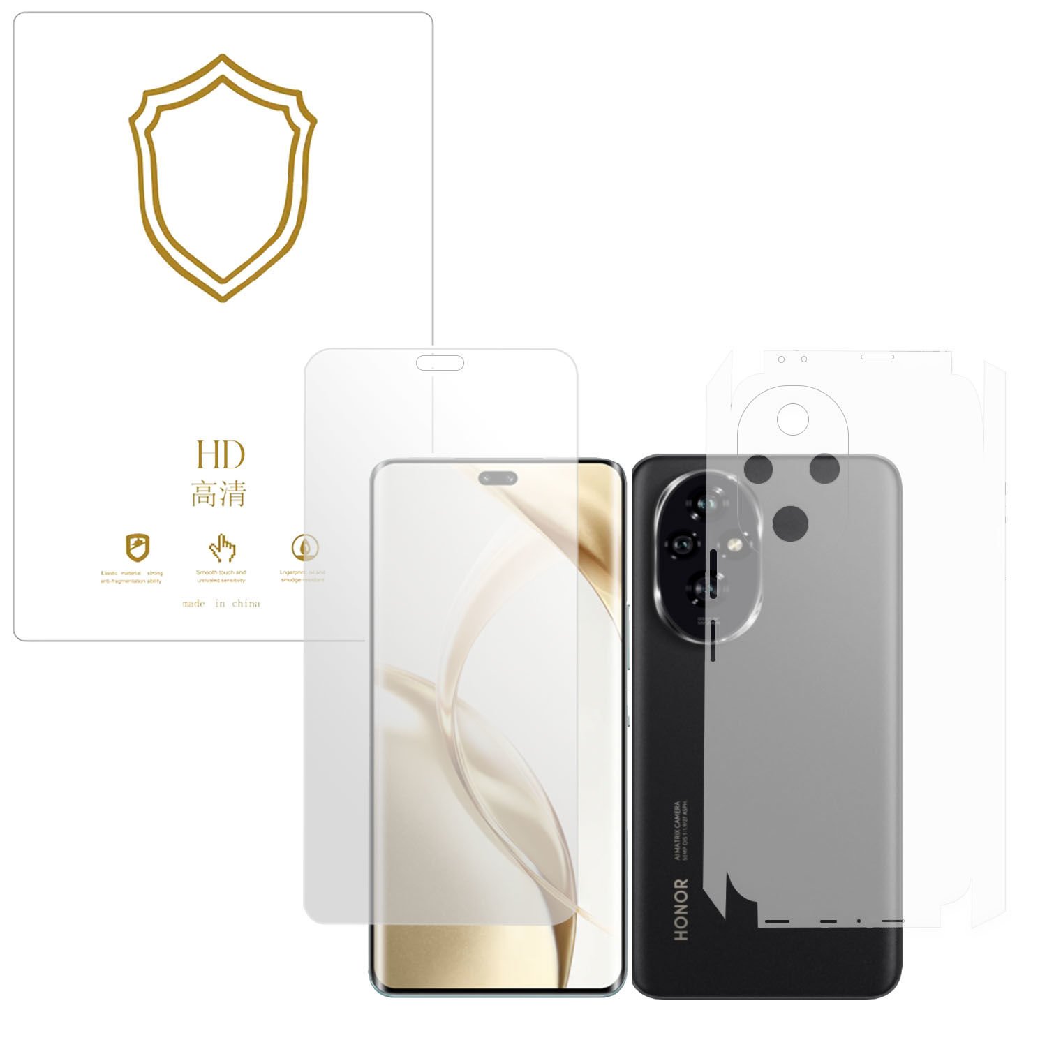 Microcase Honor 200 Pro  ile Uyumlu Full Tpu Ön Arka ve Yan 360 Nano Koruma- EKM116
