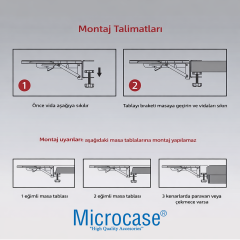 Microcase Döner ve Katlanabilir Tasarım Masaya Monte Kol Dayama Standı AL5449