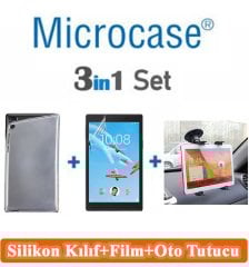 Lenovo Tab 3   7 A7-10F A710F Silikon Kılıf+Film+Tablet Tutucu