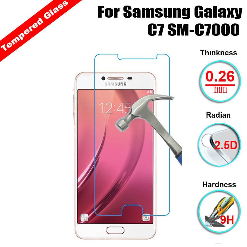 Samsung C7 Tempered Glass Cam Koruma