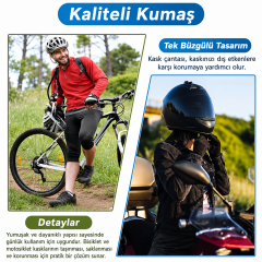 Microcase Motosiklet ve Bisiklet Kaskı El Tutacaklı Büzgülü Taşıma Saklama Çantası Koruyucu Kese 47x42 CM AL5687