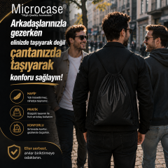 Microcase Motosiklet Scooter Bisiklet için Sırt Askılıklı Büzgülü Taşıma Saklama Amaçlı Kask Çantası Koruyucu Kese 47x42 CM AL5688