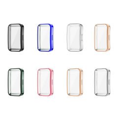 Microcase Huawei Band 8 Önü Kapalı Silikon Kılıf - AL3173 Gold