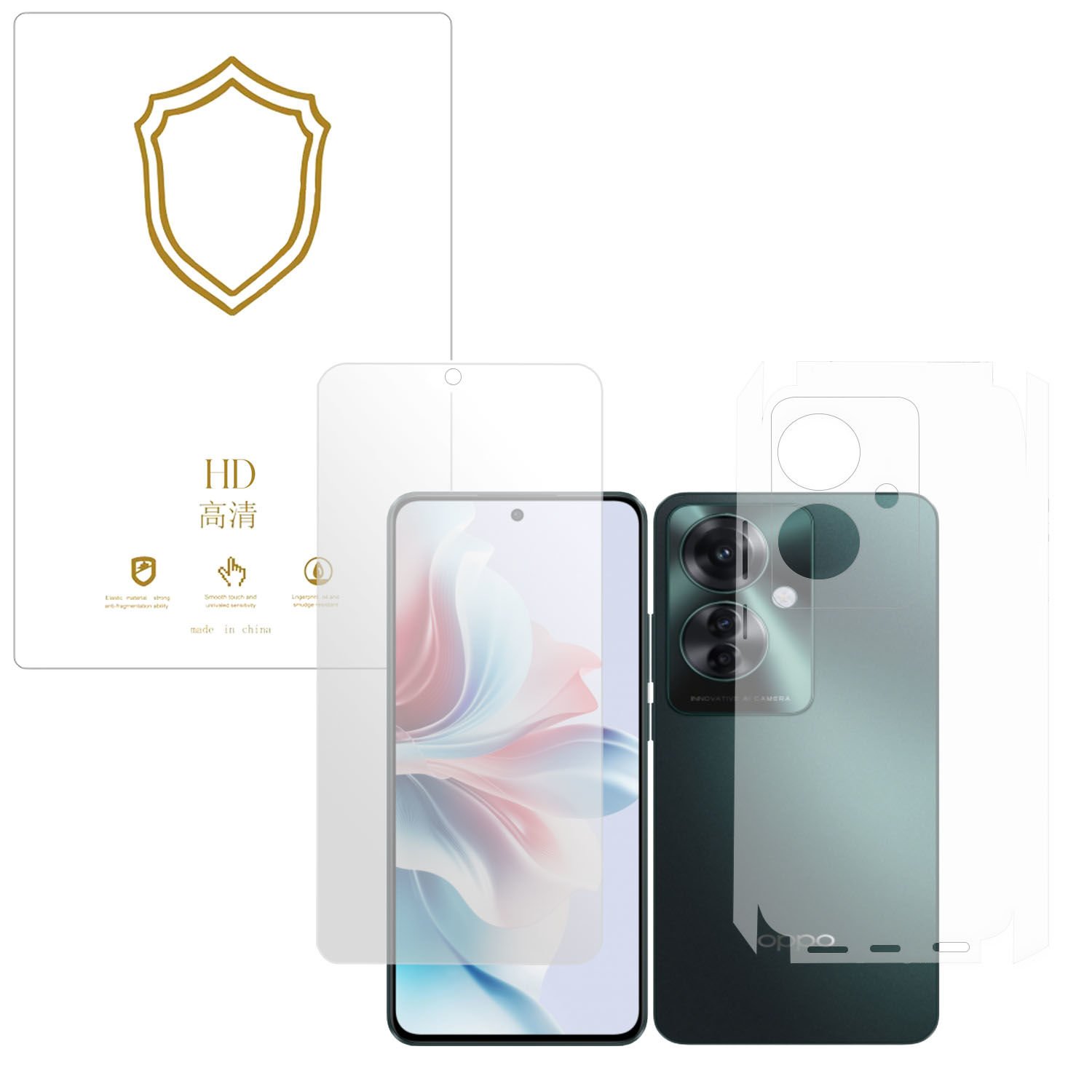 Microcase Oppo Reno 11F   ile Uyumlu Full Tpu Ön Arka ve Yan 360 Nano Koruma- EKM116