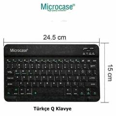 Microcase Vorcom SXPro 10.1 inch Tablet için Türkçe Bluetooth Klavye+Mouse+Tablet Standı-Siyah AL8126