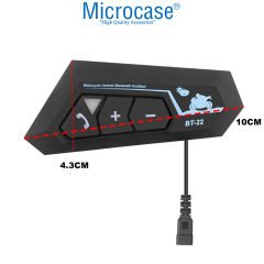 Microcase BT22 Bluetooth 5.0 Otomatik Çağrı Yanıtlama Şarj Edilebilir Motorsiklet Kask Kulaklığı AL4248
