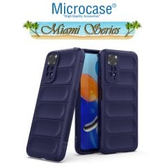 Microcase Xiaomi Redmi Note 11 Pro 4G Global Miami Serisi Darbeye Dayanıklı Silikon Kılıf - Lacivert