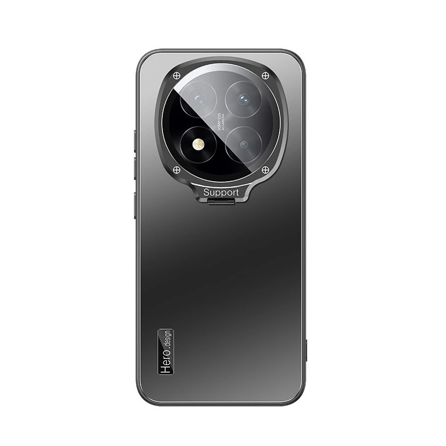Microcase Xiaomi Poco M8 Pro / Redmi Note 15 Pro Plus 5G ile uyumlu ROME Serisi Kamera Koruma ve Standlı Kılıf AL4968
