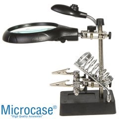 Microcase Led Işıklı Masaüstü Tamirci Büyüteç Seti - AL2481