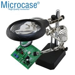 Microcase Led Işıklı Masaüstü Tamirci Büyüteç Seti - AL2481
